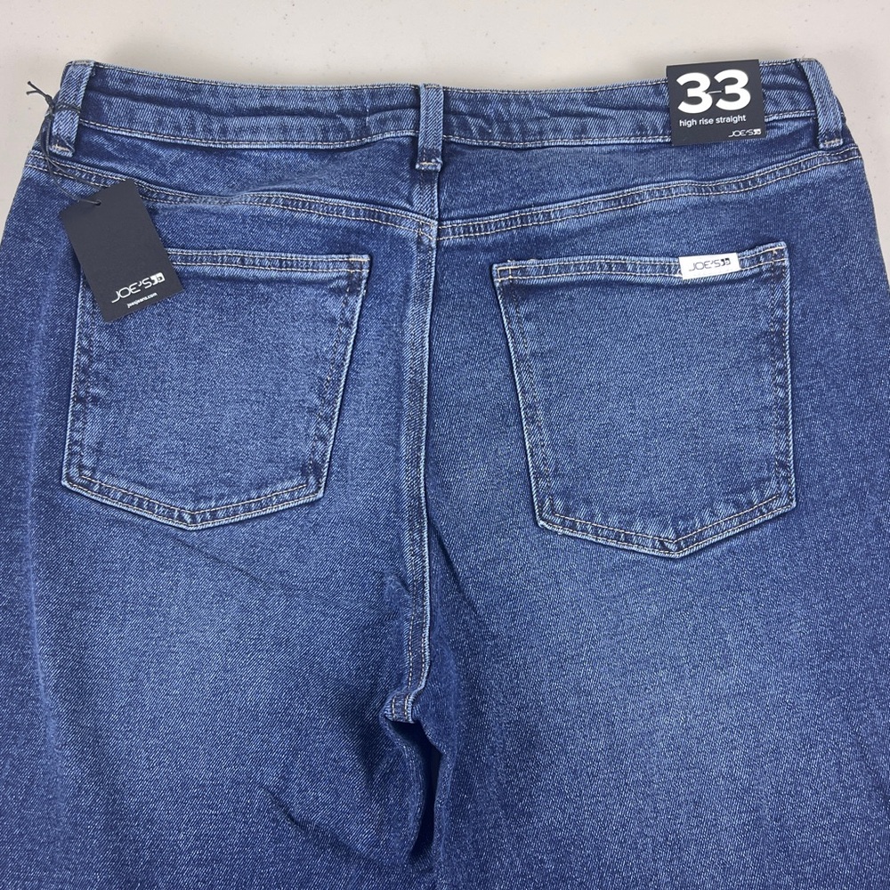 Joe's Jeans High Rise Straight Ankle Denim Stretch Jean Denim Size 33 - Picture 16 of 16